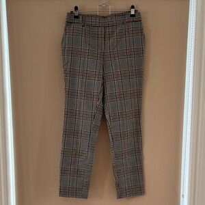 Jules & Leopold Black, White & Brown Glen Plaid Slim Dress Pants